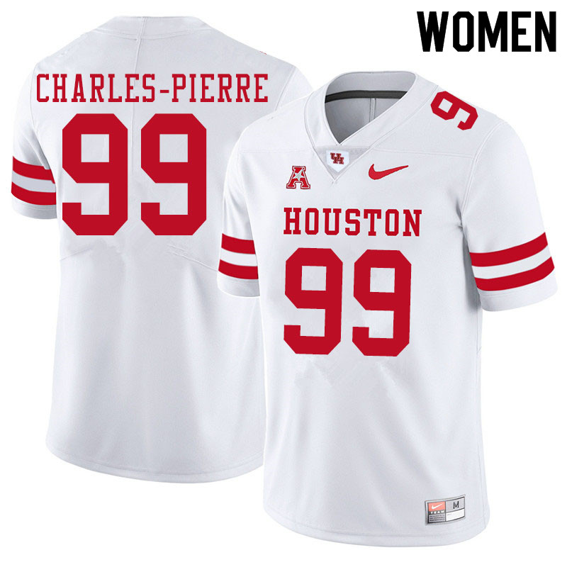 Women #99 Olivier Charles-Pierre Houston Cougars College Football Jerseys Sale-White - Click Image to Close